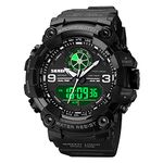 Fanmis Men's Analog Display LED Watches Military Multifunctional Waterproof Quartz Sport Wrist Watch