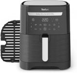Tefal Easy Fry XXL 2in1 Digital Dual Air Fryer & Grill, 6.5L or 3.25L x2 Drawer Capacity, 8 Programs, Black, EY801827, Amazon Exclusive, 1830 W, Grey