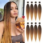 Beyond Beauty EZ Braid Pre Stretched Braiding Hair 8Packs-26inch EZ Braid Professional Hair Yaki Synthetic Hair(T1B-30-27)