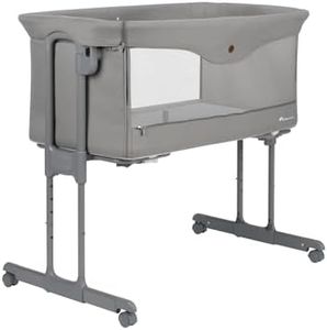 Bebeconfort Amara, Cuna Bebé, 0-6 Meses, 0-9 kg, Cuna Colecho Bebé, Cuna de Colecho y Moisés 2 en 1, Cuna Plegable en 3 Segundos, Fácil de Mover, Práctica Bolsa de Viaje, Tinted Grey
