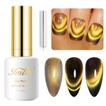 Imtiti Smile Gold Green Color Gel Nail Polish,0.5fl oz Dopamine Cat Eye Gel Nail Polish Spring Summer UV Gel Nail Polish with Magnetic Stick for Nail Salon 15ML