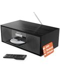 Bluetooth DAB+ Radio & CD Player | Mains Powered 60 Watt Stereo Hifi System for Home | Inbuilt Speakers, LED Display | Dual Alarm, 20 Presets & FM | USB, MP3, AUX | Remote Control | OAKCASTLE DAB500