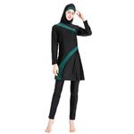 Siikarte Muslim Swimwear for Women 3 Pieces Swimming Costume Full Coverage Hijab Islamic Swimsuit,S-6XL