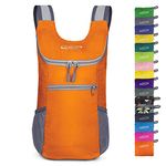 G4Free Lightweight Packable Shoulder Backpack Hiking Daypacks Small Casual Foldable Outdoor Bag 11L(Orange)