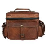 Genuine Leather DSLR SLR Vintage Camera Shoulder Messenger Bag Camera Satchel