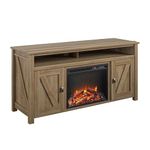 Ameriwood Home Farmington Electric Fireplace TV Console for TVs up to 60", Natural