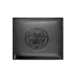 Celtic FC Official Football Gift Embossed Crest Money Wallet Black