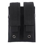 JINJULI Tactical Molle Double Magazine Pouch Pistol Mag Pouch (Black)