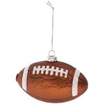 Boston International Christmas Winter Holiday Glass Tree Ornament, 3-Inches, Football