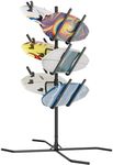 Verinch Freestanding Surfboard Rack, Heavy Duty Steel Vertical Surfboard Storage Rack with Protective Foam, Space Saving Floor Stand for SUP Paddle Board Holder & Garage Indoor