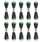 ANLINK 10 Pairs (10 x Male + 10 x Female) 12V 5.5mm x 2.1mm DC Power Jack Plug Adapter Connector for LED Strip, CCTV Security Camera