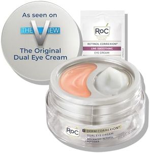 RoC Derm Correxion Dual Eye Cream with Advanced Retinol + Peptides for Puffy Eyes and Dark Circles, (.68 oz) with Retinol Under Eye Cream Packette