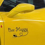 Bee Happy Bumblebee Fun Window Bumper Sticker Vinyl Decal 15.4CM x 8.5CM