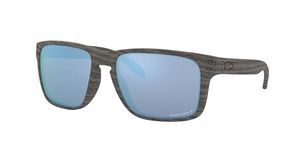 Oakley Men's OO9417 Holbrook XL Square Sunglasses, Woodgrain/Prizm Deep Water Polarized, 59 mm