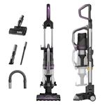 EUREKA Upright Vacuum Cleaner NEU800 with Lift-Away & QuickShift Technology, Anti Hair Warp & Dual Cyclone, Anti-Allergen, LED Lights, Crevice Tool & Pet Turbo Brush & Dusting Brush, ‎Black&purple