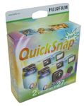 Fujifilm Quicksnap 400 disposable camera with built-in flash 54 exposures, contains 2 x cameras of 27 exposures each