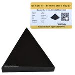 Certified Black Agate Pyramid - 2" Inch Crystal Pyramid for Positive Energy, Vastu, Reiki, Feng Shui and Chakra Healing Energy Balancing