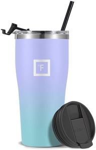 IRON °FLASK Insulated Rover Tumbler w/Lid & Straw - 20 Oz Leak Proof & Stainless Steel Bottle for Hot & Cold Drinks - Coffee Travel Mug, Water Metal Canteen, Thermal Cup