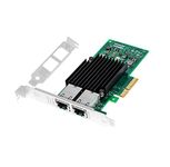 10gb PCIE x4/x8/x16 Ethernet Converged Network Adapter X550T2 Copper Dual RJ45 Port LAN Card NIC Compatible with Intel X550T2 10GBase-T X550AT Server Support Windows Server/Windows/Linux/Vmware/ESX