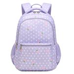 ArcEnCiel Backpack for Girls Princess School Bags Kids Bookbag, Purple