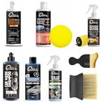 Antson Car Care Kit 10 Pcs, Includes Car Dashboard Polish, Car Polish, Shampoo, Windshield Washer, Car Interior Cleaner, Scratch Remover, 1 Cloth, 1 Applicator, AC Brush(Combo Kit)