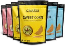 Craize Sweet Flavor Variety Pack | 2x Sweet Corn, 2x Coconut, 2x Guava Crisps | Gluten Free, Vegan, Kosher, Toasted Corn Crackers | 6 pack, 4 oz each