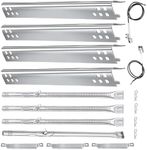 Welbocom 17.75" Burners and 16.95" Heat Plates for Charbroil Performance 4 Burner Grills 463342119 463377319;Charbroil Grill Replacement Parts;Char Broil Grill Replacements;Charbroil Parts (4-Burner)