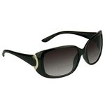 proSPORT Women's Bifocal Reading Sunglass Reader Gradient Smoke Lens Black Frame with Gold or Silver Accent 7