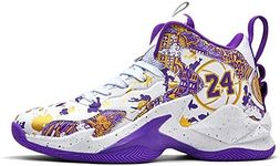 FAZITIAO Men's Basketball Shoes Fashion Printed Sneakers, Purple-2, 8