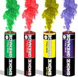 EXCLUSIVE ONLINE RING PULL SMOKE GRENADES Pack of 4 Colors (Purple, Green, Red and Yellow)