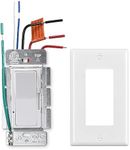 CHXICO 0-10V LED Dimmer Switch for 0-10V Dimmable LED Light, 120-277V,Single-Pole or 3-Way with Wallplate, ETL Listed