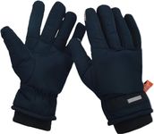 HIVER Nylon Mens & Womens Waterproof Gloves With Touchscreen Winter Gloves For Snow Minus Degrees For Trekking, Travelling (X-Large, Blue, Running)