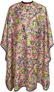 Salon Cape for Women, Hair Cutting Cape with Snaps, Professional Large Barber Stylist Hairdresser Cape, Waterproof & Light Weight & Machine Washable- 63”× 56” (Floral)