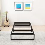 Lutown-Teen 9 Inch Twin Bed Frames Heavy Duty Metal Twin Platform Bed Frame No Box Spring Needed, Noise Free, Easy Assembly, Black