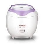 Cuckoo CR-0671V 6 Cup Basic Electric Rice Cooker and Warmer, Nonstick Inner Pot, White/Purple