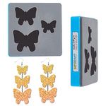 SUPERDANT 3 Sizes Butterfly Leather Cutting Die Butterfly Embossing Wooden Cutting Die Earring Charms Cutting Mold Template Arts Crafts Die Cuts for DIY Art Crafts Fabric Accessory Jewelry Making