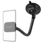 CHARGEWORX Magnetic Phone Mount for Car Windshield | 14-Inch Flexible Arm, 360-Degree Rotation | Holds Smartphones in Place While Driving | Locking Suction Cup | Designed for Smartphones