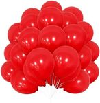 Red Balloons Set, 30 Pcs Balloon 12 Inch Matte Red Latex Balloons with Ribbon for Women Men Wedding Birthday Party Supplies Eagagement Proposal Christmas Santa Claus Carnival Events Decorations