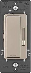 Legrand radiant RH703PNICCV6 700W Preset Decorator Rocker Dimmer Light Switch with Locator Light for Incandescent and Halogen Bulbs, Single Pole/3-Way, Nickel (1 Count)