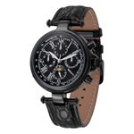 BERNY Automatic Watch for Men Mechanical Self Winding Wristwatch 3ATM Waterproof Multi-Functional Dial Super Luminous Fashion Watches,Black