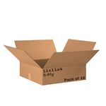 Porpoise 5-Ply 11x11x4 inch 10 piece Corrugated Box Cardboard Packing | Storing/Brown Shipping Courier Box for mailing Durable and reliable corrugated box Convenient size (11 x 11 x 4 Inch_10pc)