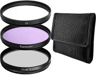 77MM Lens Filter Kit Bundle Pro, Includes 77MM CPL Filter, 77MM UV Filter, 77MM FL-D (UV, Polarizer Filter, Fluorescent Filter 77MM) Universal for Camera Lens w 77MM Filter + Lens Filter Travel Case