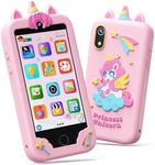 KOKODI 4 Inch Kids Smart Phone, Touchscreen HD Dual Camera Cell Phone for Children, Christmas Birthday Gifts Unicorn Learning Toys for Girls 3-10, First Preschool Education Phone Toy with 200+ Games