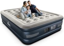 iDOO Luxury Air Mattress with Built in Pump, Queen Size Inflatable Mattress for Camping, Guests & Home, 18" Raised Comfort Blow up Mattress, Durable, Portable & Waterproof Air Bed, colchon inflable