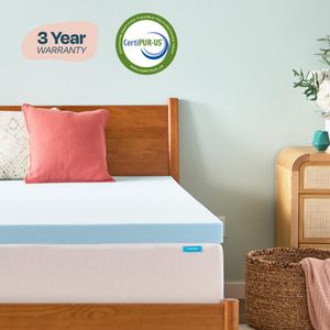 Linenspa 3-Inch Gel Memory Foam Mattress Topper, Queen Size