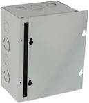 BUD Industries JB-3956-KO Steel NEMA 1 Sheet Metal Junction Box 8 L x 6 W x 4 D, Gray