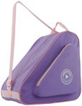 HEXIFUL Skate Bag to Carry Ice Skates, Inline Skates, Roller Skates and Quad Skates for Both Kids and Adults (Purple/Pink)