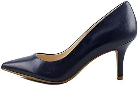 Alfani Womens Jeules Leather Pointed Toe Classic Pumps, Navy, Size 7.0 US