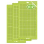 ReArt Standard Grip Adhesive Cutting Mat 6 x 12 Inch For Expression Machine - 3 Pack