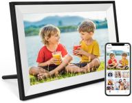 Digital Photo Frame 10.1 Inch WiFi Digital Picture Frame IPS HD Touch Screen Smart Cloud Photo Frame with 32GB Storage, Auto-Rotate, Easy Setup to Share Photos or Videos Remotely via AiMOR APP (Black)